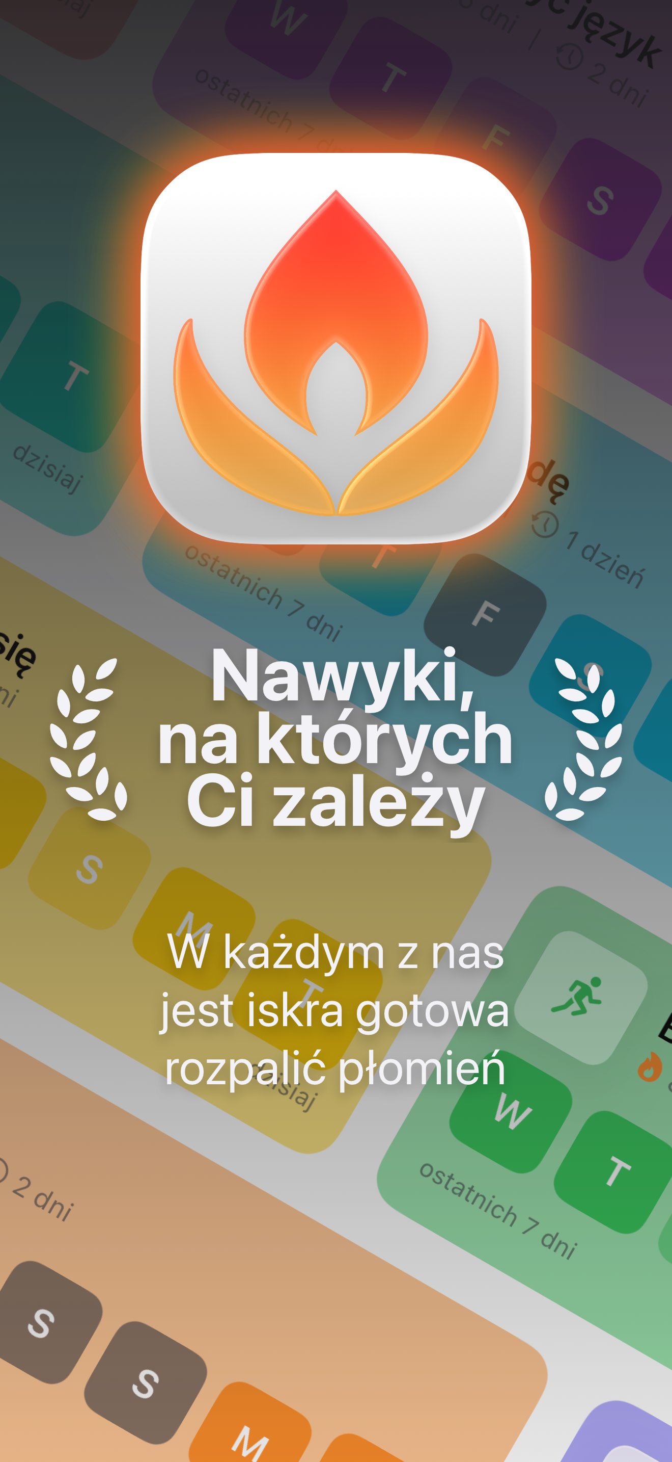 Plakat z ikoną Spark na środku i tekstem poniżej